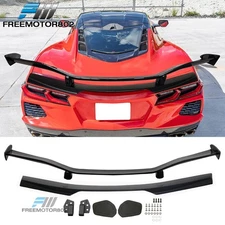 Fits 20-25 Corvette C8 Z07 Trunk Spoiler Primer Black Panel W/ Mount Brackets