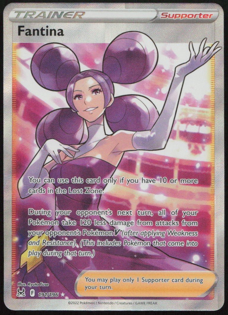 Fantina 191/196 NM Lost Origin Ultra Rare Pokemon