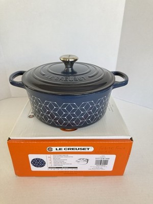 le creuset cast iron dutch oven Hex Ink 22 3.5Qt Rare Signature