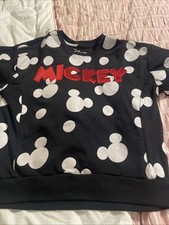 Disney JUNIOR Mickey Mouse Red Sequin Black and White Sweatshirt JUNIORS large