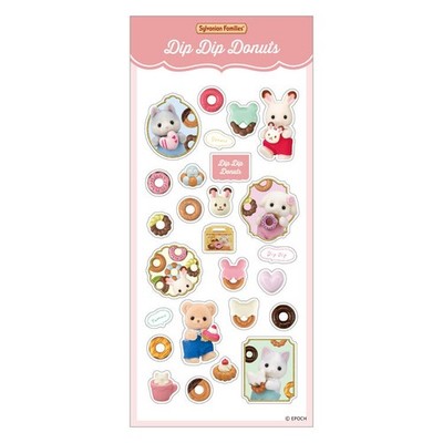 Sylvanian Families transparenter Aufkleberbogen Dip Dip Donuts Japan/Calico C...