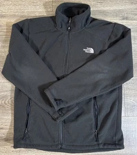 North face Mens Jacket Medium Black Fleece Zip Knit Sweater Hiking Explore