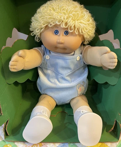 Vintage Cabbage Patch Kids Jesmar Blue Eyes Blonde HM1 Boy HTF Outfit