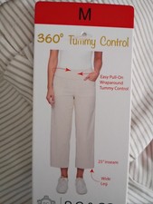 S.C.  CO. Womens Wide Leg Crop Pant, Tan, Medium