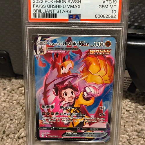 Single Strike Urshifu VMAX TG19/TG30 Brilliant Stars Full Art Holo PSA 10