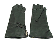 Vintage Womens Black Fashion Faux Fur Partially Lined Stretch Gloves Size B