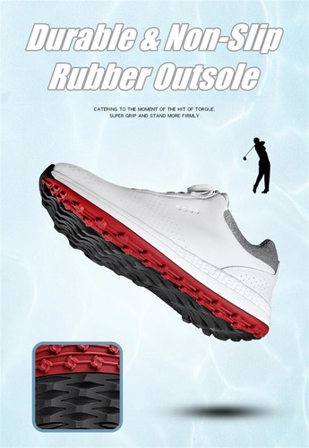 Zapatos de golf transpirables para hombre cómodos al aire libre antideslizantes impermeables zapatos para caminar - Imagen 11 de 25