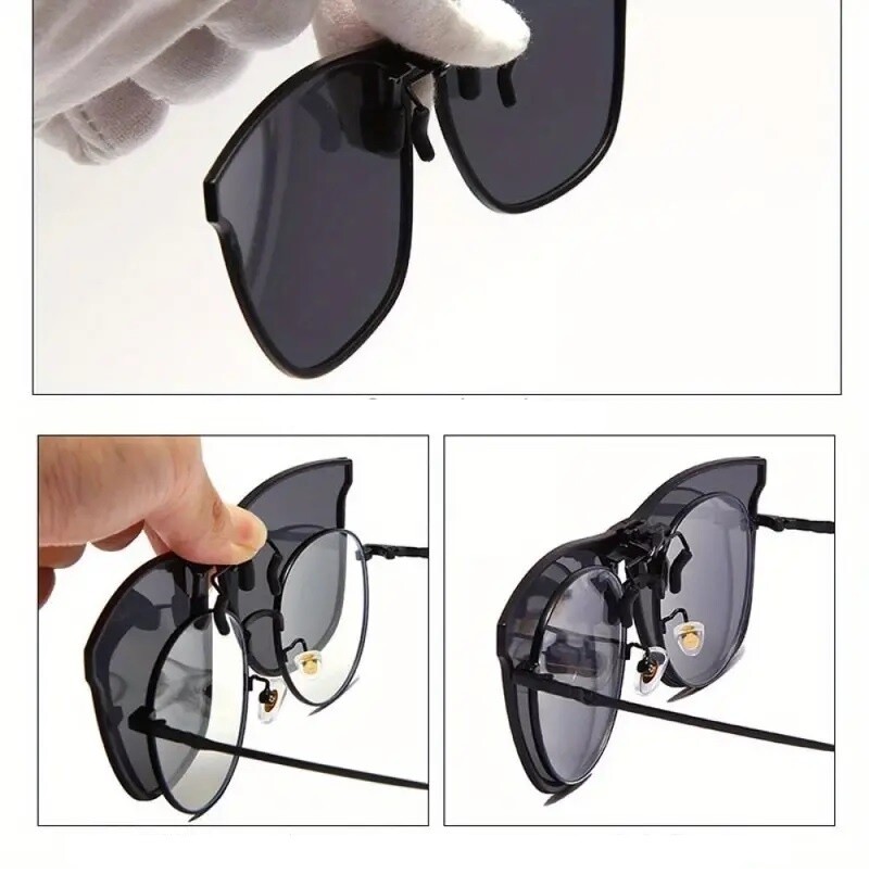 GOMETY Polarisiert Sonnenbrillen Aufsatz 2er Pack - Faltbar Überziehbrille UV400