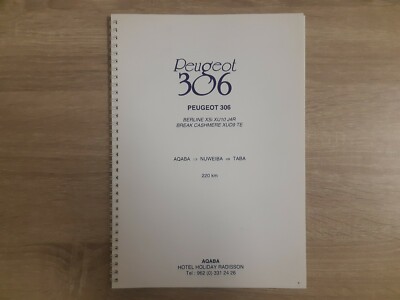 PEUGEOT 306 Road Book 1997 Press Kit Media Launch Pressemappe Akaba Jordanien