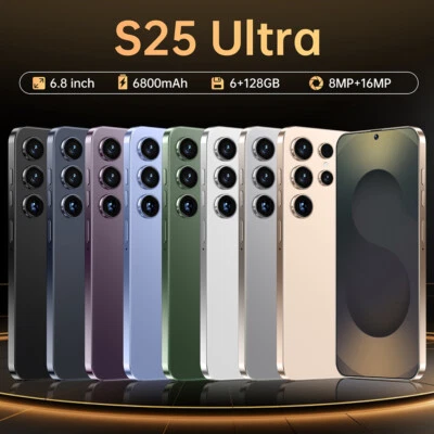 Smartphone S25 Ultra 5G débloqué 6,8 pouces 6800mAh Android15 double SIM 128 Go