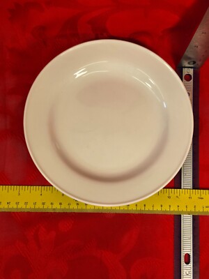 Pottery Barn China Great White Collection Raised Rim Shape Dessert Pie Plate