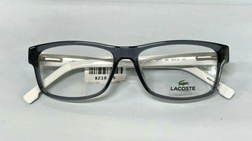 LACOSTE L2707 SMOKE GREY AND WHITE EYEGLASSES FRAME 53-15-145 Lacoste Men main image 3