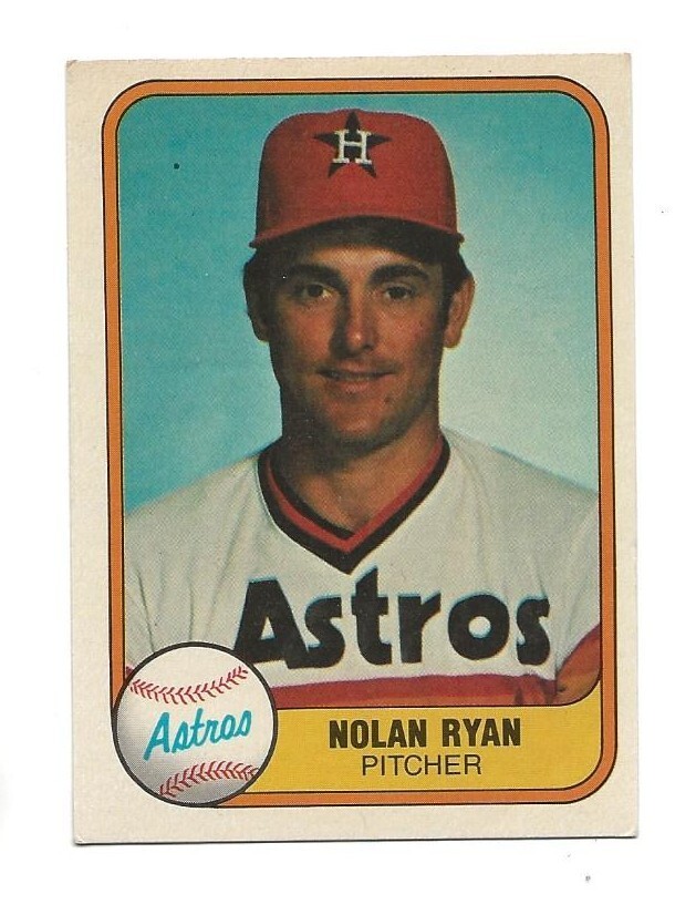 1981 Fleer Baseball NOLAN RYAN - #57 ASTROS