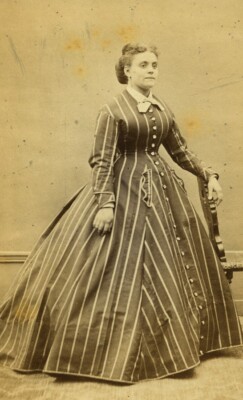 Frankreich Rouen Frau Mode Zweites Kaiserreich Altes CDV Foto Brocard & Reyé 1860