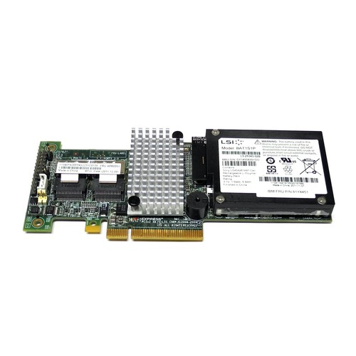 IBM LSI ServeRAID M5015 6Gb RAID Controller L3-25121-79D 46C8927 No Bracket - Picture 2 of 3