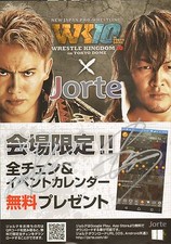 Kazuchika Okada Hiroshi Tanahashi Signed Flyer BAS Wrestle Kingdom 10 NJPW Photo