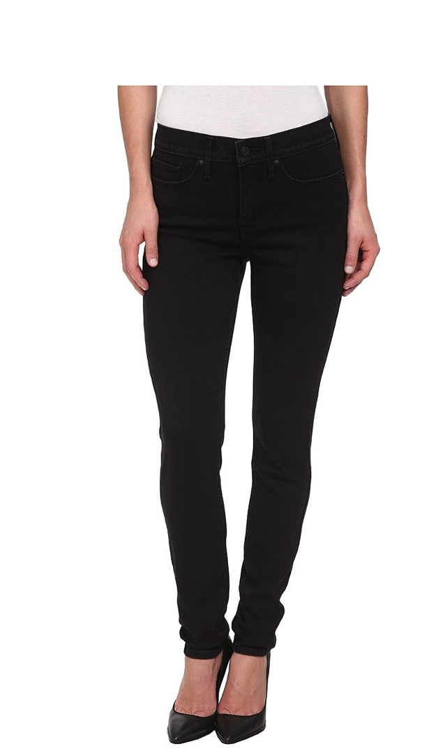Levi's Women's Mid Rise Skinny Jean, Black Sateen, 32 (US 14) R pantalon mujer