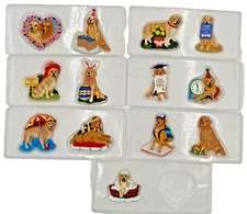 Golden Retriever Dog Magnets Willabee & Ward W&W 13 Pc Set Assorted Poses Nice!