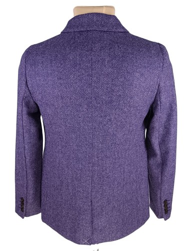 J.Crew Moon Womens Purple Herringbone Tweed Blazer Jacket Size US 6 (S) - Picture 4 of 13