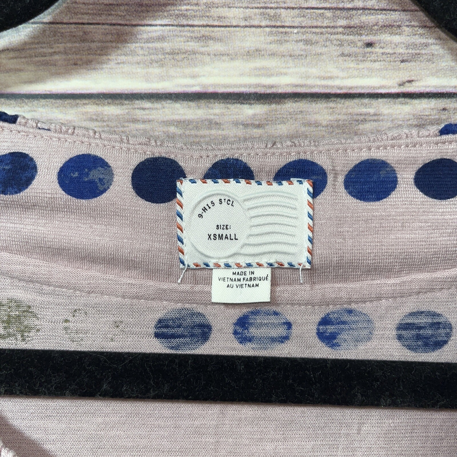 ANTHROPOLOGIE POSTAGE STAMP Blush Pink Polka Dot 3/4 … Gem