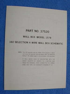 Rock-ola wallbox 1578 Schematic Diagram