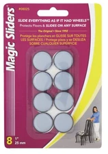 MAGIC SLIDERS L P 8025 8 Pack 1" RND Slide Disc for Furniture