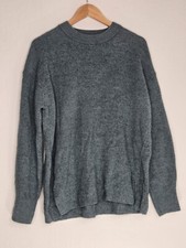 Lululemon Merino Wool Blend Ribbed Crewneck Sweater Heathered Tidewater Teal 10