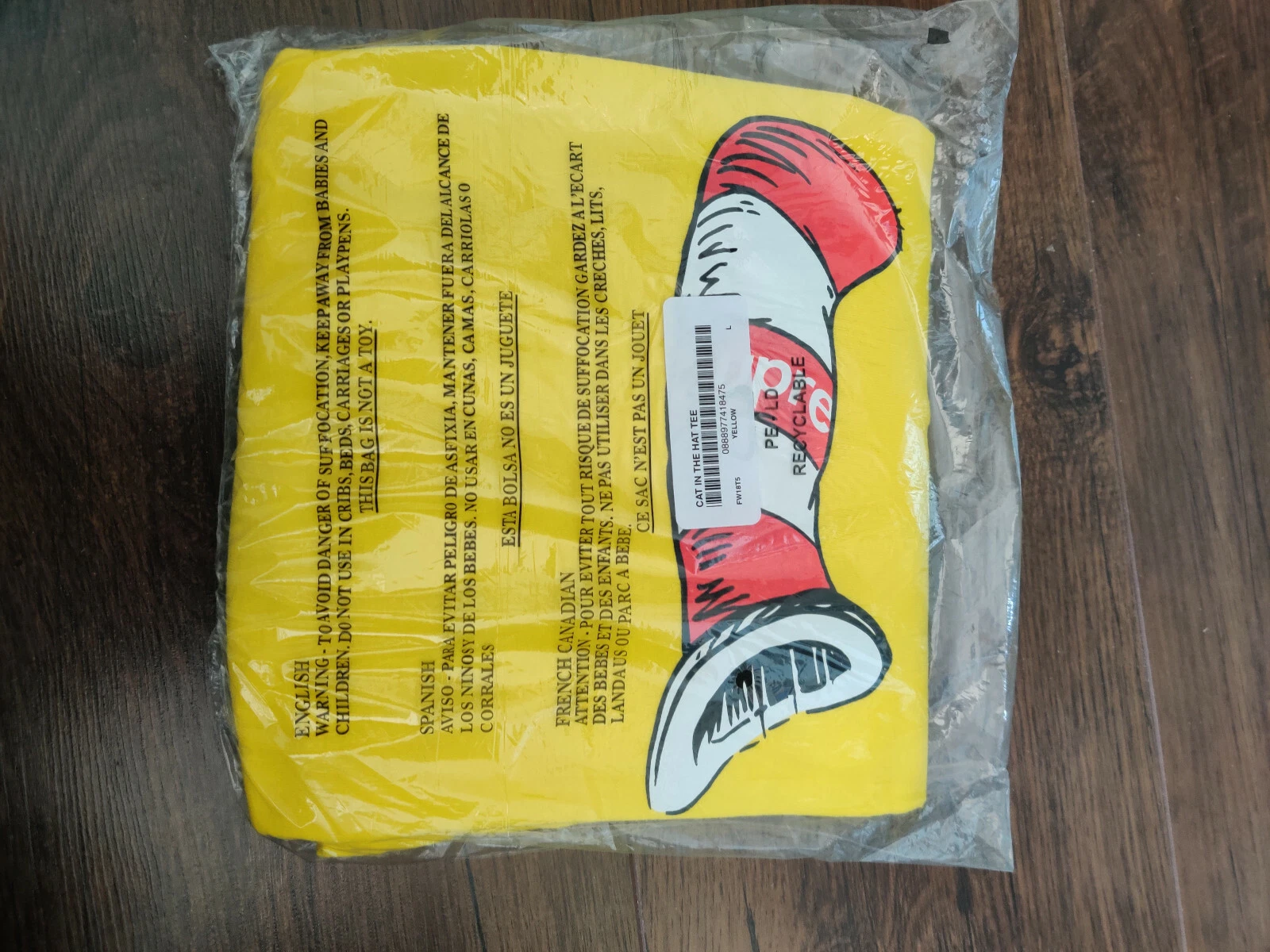 Supreme Cat in the Hat Tee Yellow Large