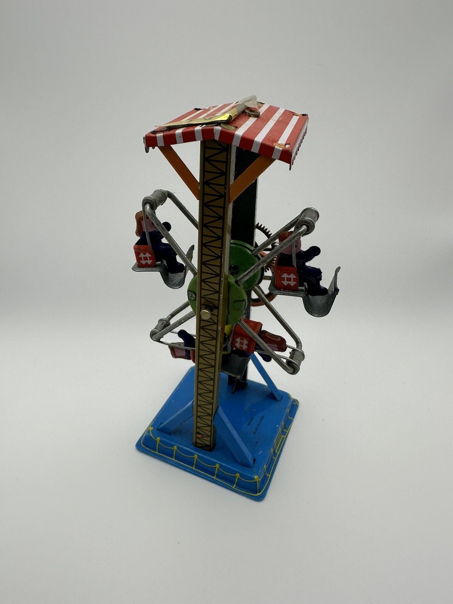 Vintage Metal King Gear Toy Ferris Wheel Tin Litho