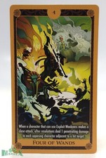 Heroclix X-Men: X of Swords set Four of Wands Tarot Card 