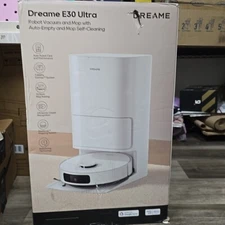 Dreame E30 Ultra Robot Vacuum andMop White: Self-Emptying, SmartMap(BRAND NEW)