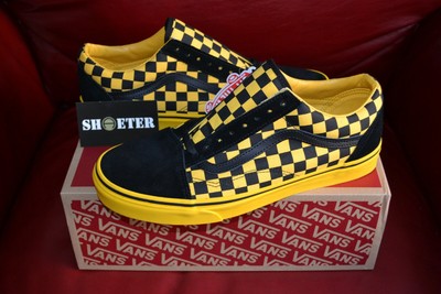 black and yellow checkered vans