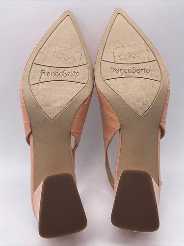 Franco Sarto Women’s Racer Slingback Pump Size 6.5 NWOB Peach Crocodile - Picture 9 of 9