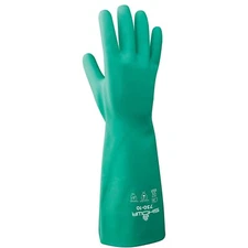 SHOWA 730 Nitrile Chemical Resistant Safety Glove with Cotton Flocked Liner, ...