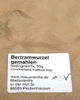 (1Kg=60,00€) 50G Bertramwurzel Scharf Gemahlen - Wildsammlung - Bertram Pulver