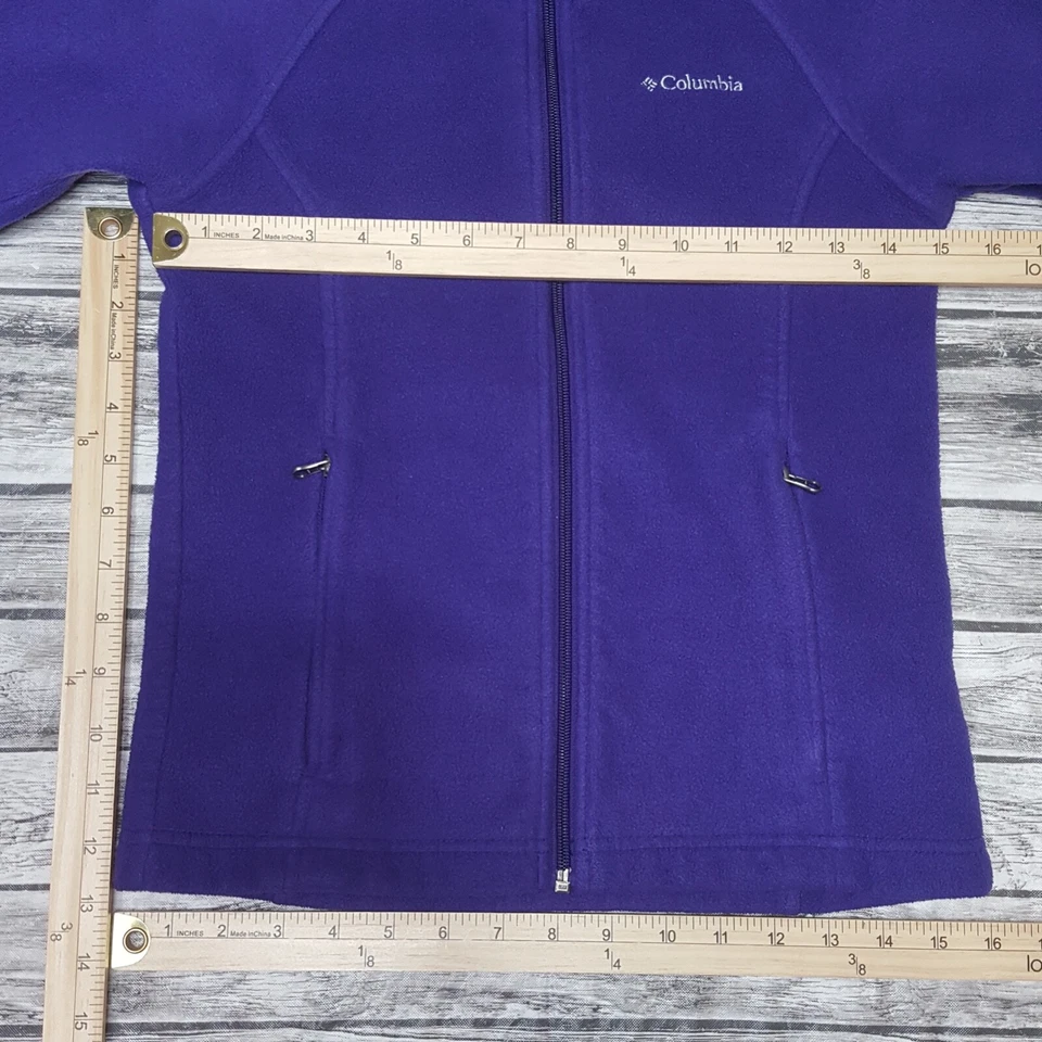 Columbia Talla M Niños Niñas Chaqueta Polar Cremallera Completa Manga Larga Púrpura Foto 2 de 4