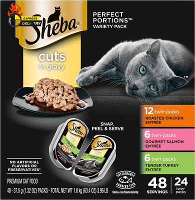 PERFECT PORTIONS Cuts in Gravy Adult Wet Cat Food Trays (24 Count (Pack of 2), 4