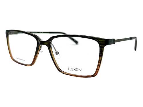 AUTHENTIC & NEW - FLEXON EP8010 315 54/16/145 - OLIVE / BROWN EYEGLASSES & CASE - Picture 2 of 3