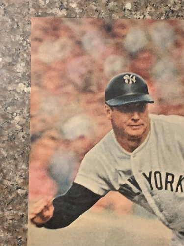 1963 Mickey Mantle New York Yankees rivista pagina stampa foto vintage 8x11 baseball - Foto 2 di 5