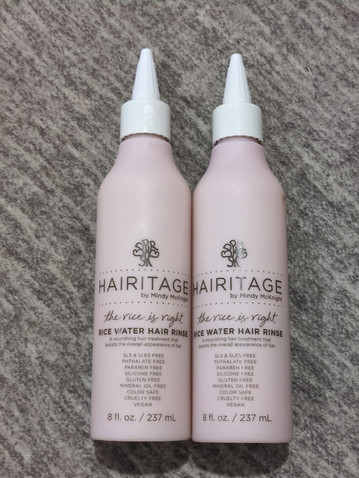 2 x Hairitage by Mindy McKnight - The Rice is Right, Hair Rinse 8 fl oz ea.