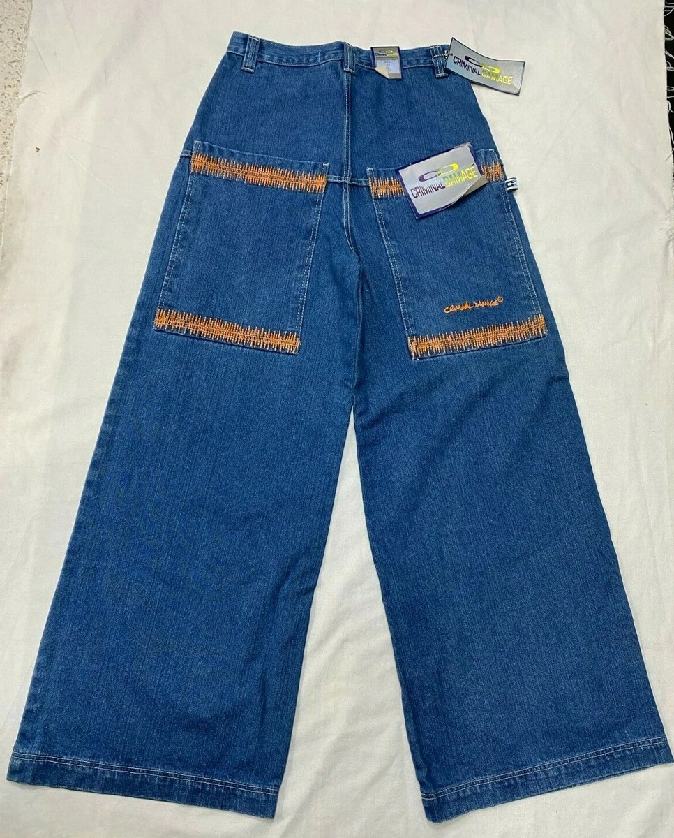 CRIMINAL DAMAGE WIDE BAGGY JEANS PANTS Y2K VINTAGE | eBay
