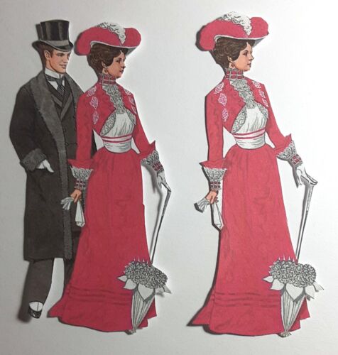 3D UPick Victorian Woman Gentleman Couple   Scrapbook Card Embellishment 3622 - Picture 1 of 3
