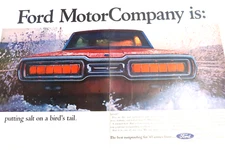 1964 Print Ad Ford Motor Company is Putting Salt on a Bird's Tail Thunderbird