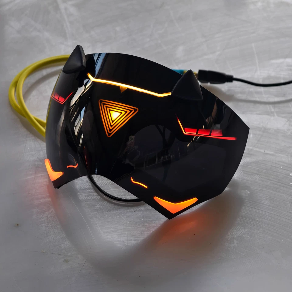 Zenless Zone Zero Trigger Half-Face Visor Mask‌ luminous Eyepiece Cosplay Props - Image 4 of 4