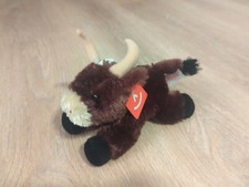 Aurora Toro Bull 8 Floppy Plush Stuffed Animal Toy Texas Longhorn Soft Brown H