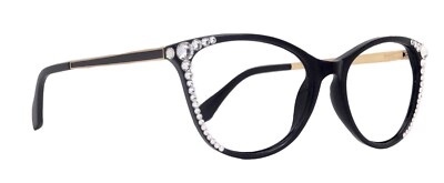 Cattitude Bling Reading Glasses 4 Women W Clear Genuine European Crystals