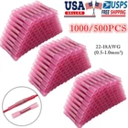 1000PCS 18-22GA Heat Shrink Butt Wire Splice Connector Waterproof Crimp Terminal