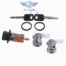 Ignition Switch Lock Cylinder and 2 Door Lock Cylinders and 2 Keys For Ford