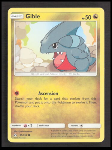 Gible (96) 96/156 Common SM - Ultra Prism Pokemon TCG Traidng Card CB-1-2-C-50 - Picture 1 of 7