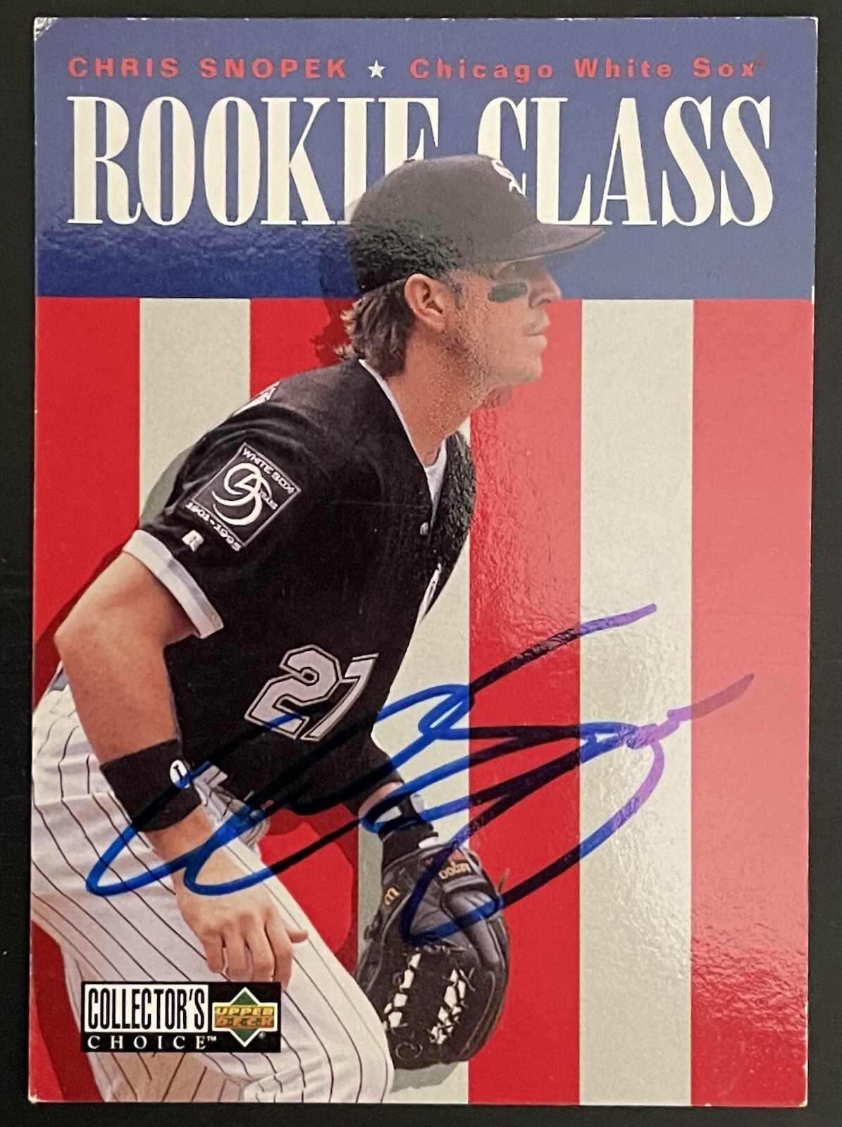 1996 Upper Deck Signed #18 Chris Snopek White Sox Rookie Class Autographed Card